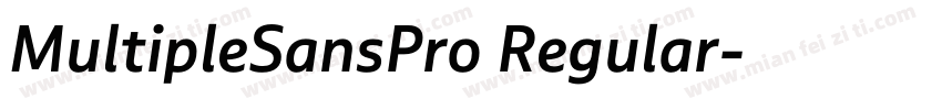 MultipleSansPro Regular字体转换